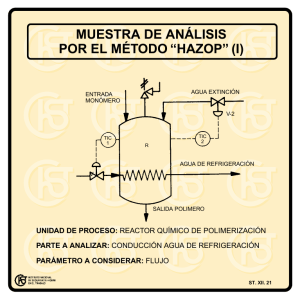 Nueva ventana:Muestra de análisis por el método "Hazop" (I) (pdf, 41 Kbytes)