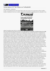 Actos para el 1º de Mayo en Valladolid