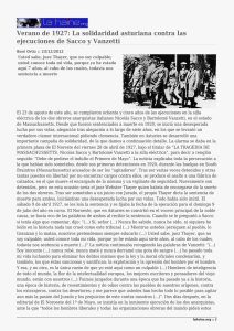 Verano de 1927: La solidaridad asturiana contra las
