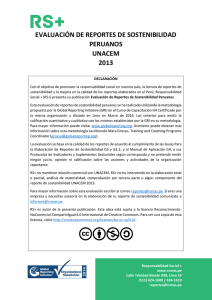 Informe de Evaluación UNACEM 2013