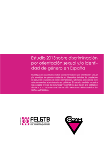 estudio 2013 sobre discriminacion por orientacion sexual y o identidad de genero en espana