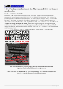 15M. Fiesta presentación de las Marchas del 22M en Sanse... Alcobendas