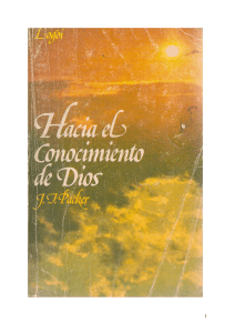 HACIA EL CONOCIMIENTO DE DIOS de J. I. Packer