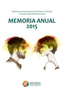 MEMORIA ANUAL 2015 Federación de Asociaciones de Familiares y Personas