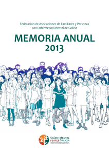 MEMORIA ANUAL 2013 Federación de Asociaciones de Familiares y Personas
