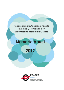 Memoria Anual 2012 Federación de Asociaciones de Familias y Personas con