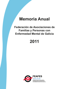 Memoria Anual 2011 Federación de Asociaciones de Familias y Personas con