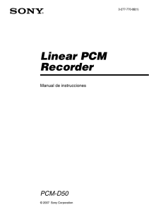 Linear PCM Recorder PCM-D50 Manual de instrucciones