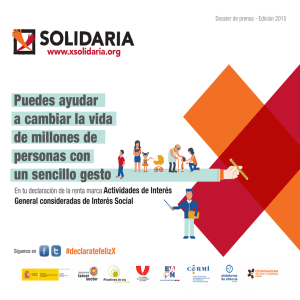 X Solidaria_Dossier de prensa - Edición 2015