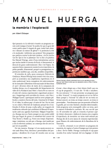 Manuel Huerga, la memòria i l exploració