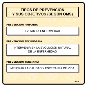 Nueva ventana:Tipos de prevención y sus objetivos (según OMS) (pdf, 23 Kbytes)