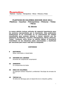 PLASTICOS EN COLOMBIA EDICION 2010-2011: - Fibras