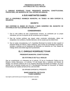 PRESIDENCIA MUNICIPAL DE ATOTONILCO DE TULA, HIDALGO