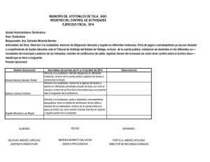 registro de actividades 1a quincena abril 2014 sindicatura