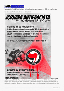 Jornada Antifascista y Manifestación para el 20-N en León