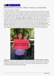 Manifiesto del escrache a Rouco Varela, en el hotel Ritz
