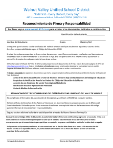 C. Signature Acknowledgement Form 2016-2017 (Spanish)