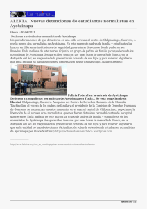 ALERTA! Nuevas detenciones de estudiantes normalistas en Ayotzinapa