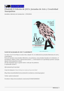 [Madrid] II Edición de JACA: Jornadas de Arte y Creatividad Anarquistas