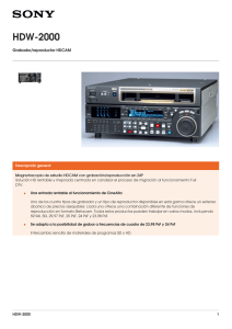 HDW-2000 Grabador/reproductor HDCAM