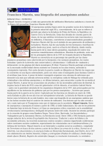 Francisco Maroto, una biografía del anarquismo andaluz