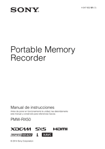 Portable Memory Recorder Manual de instrucciones