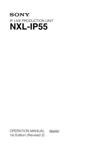 NXL-IP55 IP LIVE PRODUCTION UNIT OPERATION MANUAL 1st Edition (Revised 2)