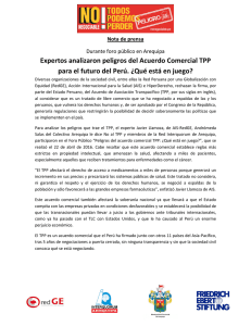 20160330 NP Expertos analizan acuerdo TPP y demandan al Congreso no aprobarlo en Arequipa VB.pdf