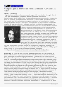 Campaña por la libertad de Karina Germano, &#34;La Galle a... calle&#34;
