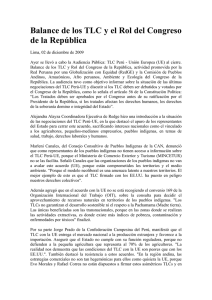 20091202 Balance de los TLC y el Rol del Congreso de la República - RedGE.pdf