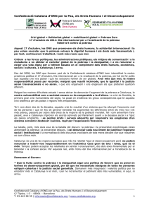 Confederació Catalana d'ONG per la Pau, els Drets Humans i...