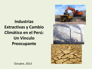 Industrias Extractivas y Cambio Climático en el Perú: Un Vinculo