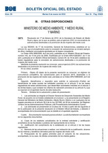 BOLETÍN OFICIAL DEL ESTADO MINISTERIO DE MEDIO AMBIENTE, Y MEDIO RURAL