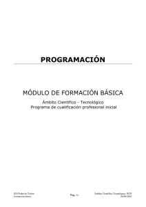 MÓDULO DE FORMACIÓN BÁSICA Ámbito Científico - Tecnológico Programa de cualificación profesional inicial