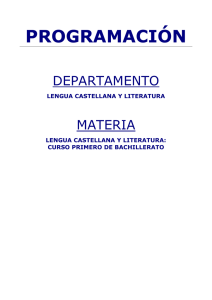 Programación Lengua Castellana y Literatura 1º BACH curso 2010-2011