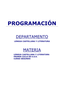 Programación Lengua Castellana y Literatura 2º ESO curso 2010-2011