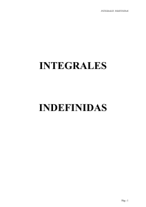 INTEGRALES INDEFINIDAS Pág.: 1