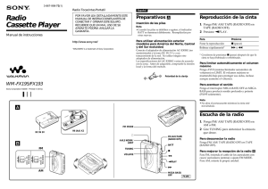 Radio Cassette Player Preparativos Reproducción de la cinta