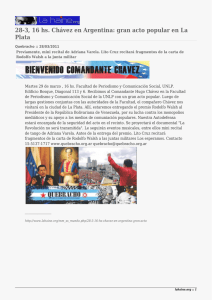 28-3, 16 hs. Chávez en Argentina: gran acto popular en La Plata