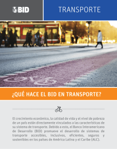 Brochure: WHAT DOES THE IDB DO ON TRANSPORT? (content available in Spanish)