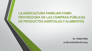 Mila, Fabián, 2015; La Agricultura Familiar como Proveedora de Las Compras Públicas de Productos Agrícolas Y Alimentos.Seminario Taller 11 y 12 de noviembre de 2015, Montevideo