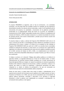 Informe final, Rosario González