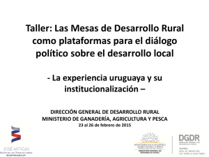 MGAP y las Políticas Públicas, Innovaciones Institucionales para el Desarrollo Rural