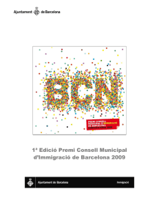 1ª Edició Premi Consell Municipal d’Immigració de Barcelona 2009