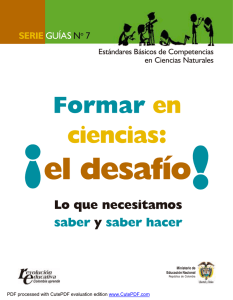 Colombia: Est ndares de Competencia en Ciencias Naturales (PDF)