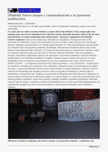 [Madrid] Nuevo ataque y criminalización a la juventud antifascista