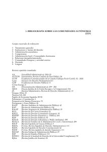 Bibliografía sobre las Comunidades Autónomas (2001)