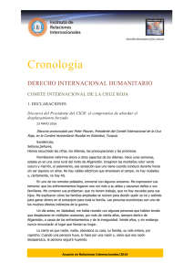 Cronología DERECHO INTERNACIONAL HUMANITARIO COMITE INTERNACIONAL DE LA CRUZ ROJA