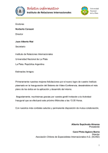 Alberto Sep lveda Almarza y Carol Pinto-Ag ero Barr a , autoridades de la Asociaci n Chilena de Especialistas Internacionales A.G. (ACHEI)