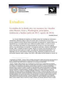 La sombra de la deuda otra vez oscurece los vínculos entre Buenos Aires y Washington: principales tendencias y hechos (julio de 2013- agosto de 2014)